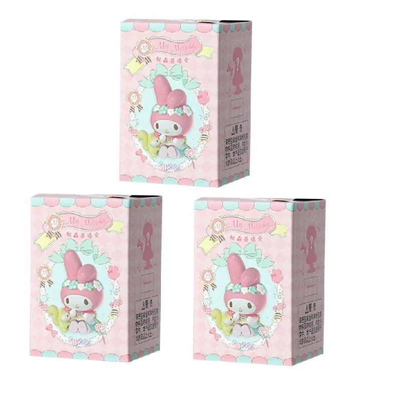 Sanrio Piquenique Morango Surprise Blind Box My Melody Tea Party Handmade Gift Miniso Desktop Decoration surprisebox hello kitty