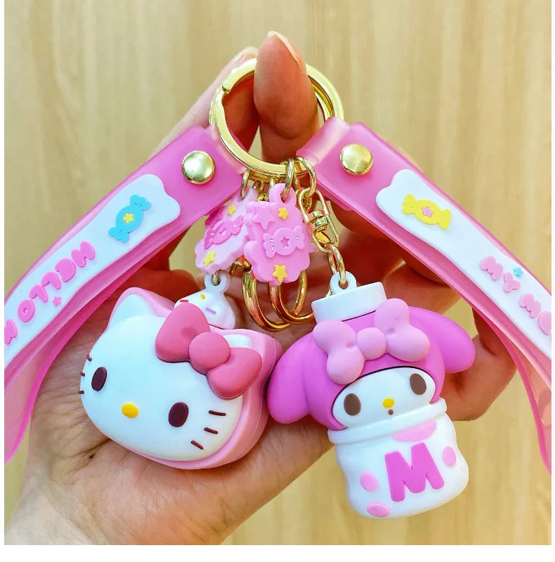 Sanrio Snack Series Keychain – Kuromi & Friends Cute Anime Bag Charm