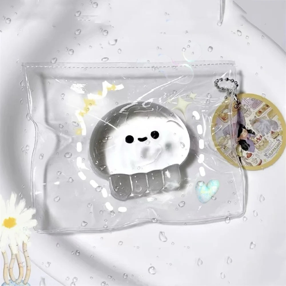 Taba Squishy Jellyfish Kawaii Sensory Fidget Toy - Soft TPR Squeeze Toy, Cute Desk Accessory & Gift