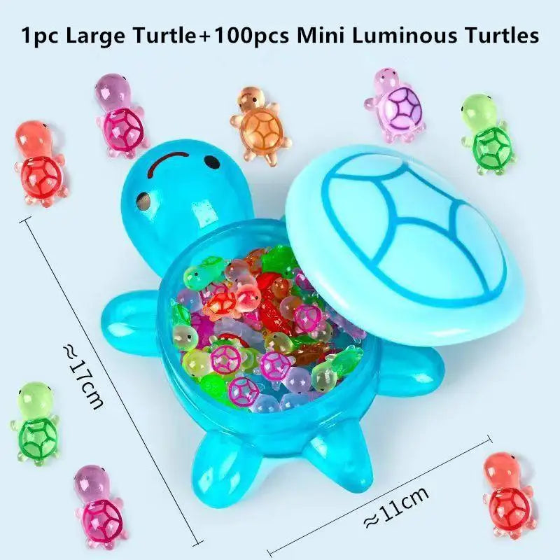 🌙 Glow Turtle Figurine Set 🐢 | Luminous Desk & Shelf Decor ✨