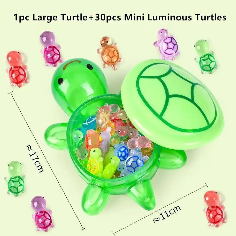 🌙 Glow Turtle Figurine Set 🐢 | Luminous Desk & Shelf Decor ✨