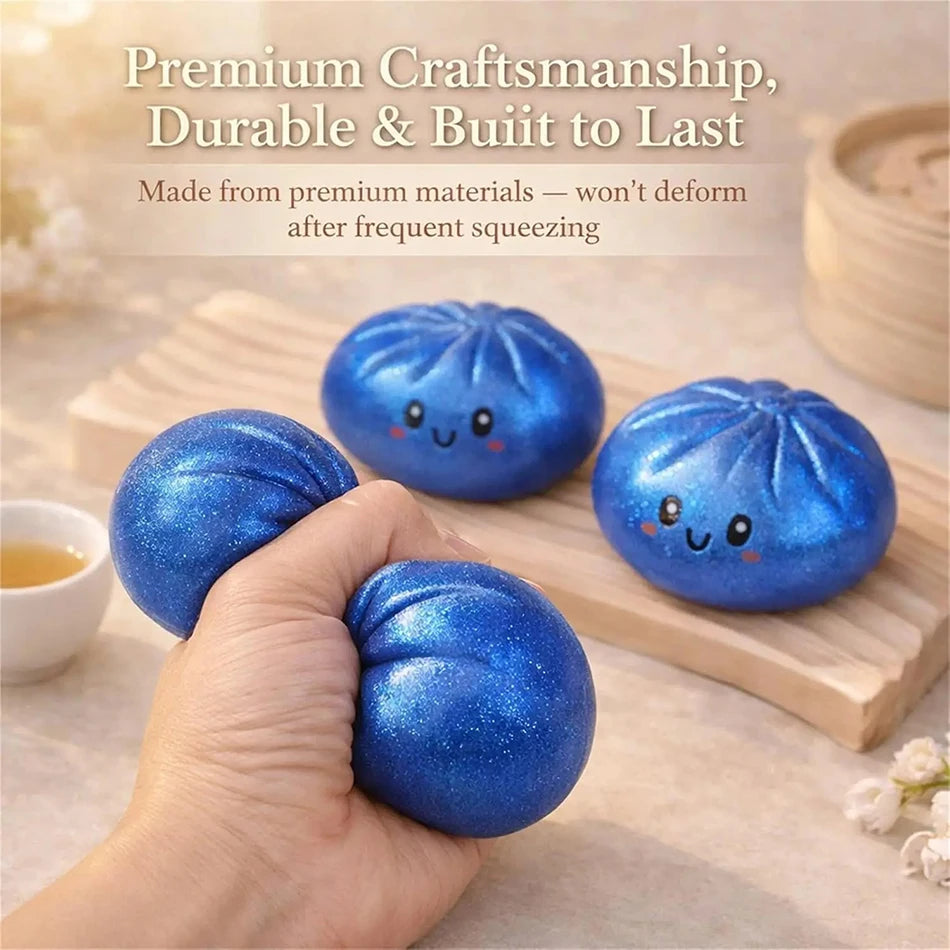 Glitter Dumpling Squishy Set – 6-Style Sensory Squeeze Toy with Box