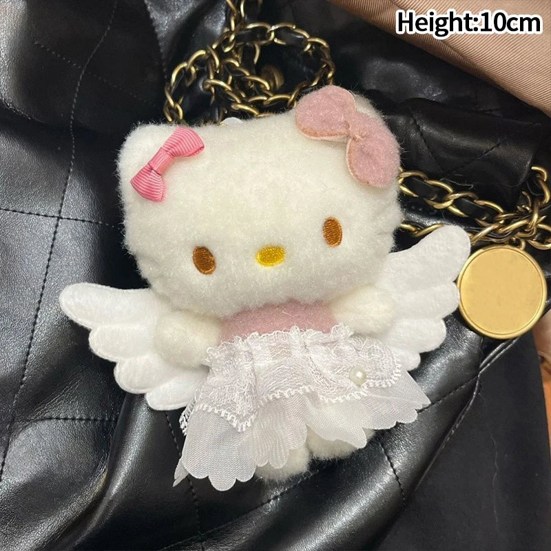 Sanrio Hello Kitty Sunglasses Plush Doll Keychain - Cute KT Cat Keyring Backpack Charm - Birthday Gift