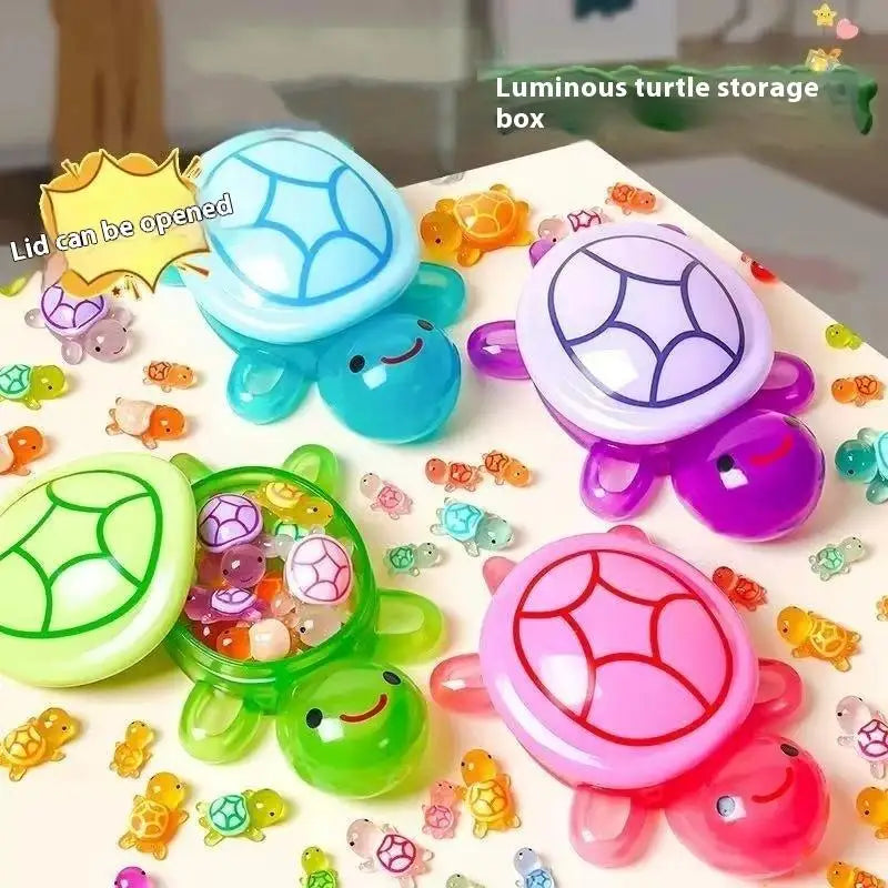 🌙 Glow Turtle Figurine Set 🐢 | Luminous Desk & Shelf Decor ✨