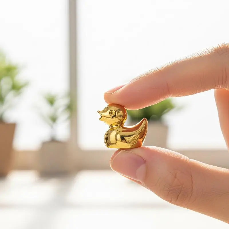 Mini Golden Duck Resin Figurines 🦆✨💕