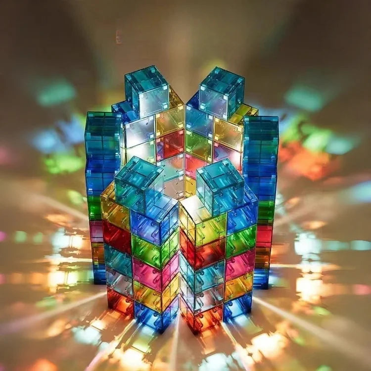 Moc Magnetic Building Blocks Transparent Square Toy Assembly Toy Colorful Cubes Toy for Children Gift DIY toys Construction Toy