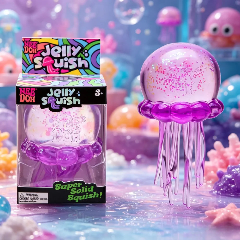 Squishies Jellyfish Square Squish Toy Fidget Toy, Water Sensory Soft Jelly Squeeze Stress Relief Fidget Toy Squeeze Blind Box