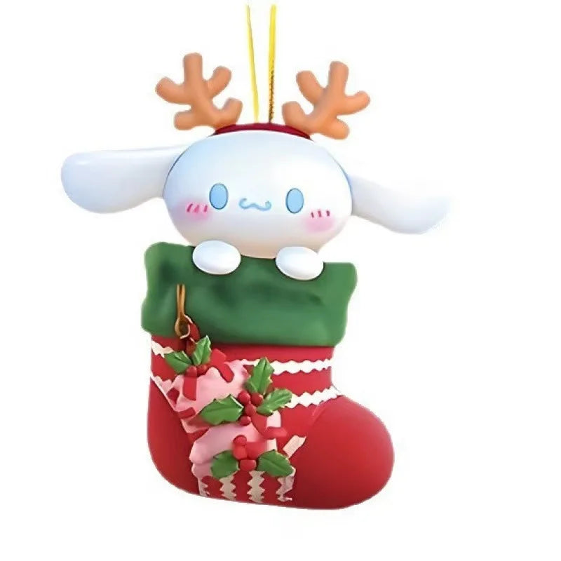🎄 Kawaii Character Christmas Stocking Ornament 🎀 | Flat Hanging Decoration ✨