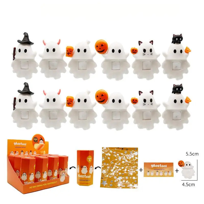 Halloween Funny White Ghost Blind Box – Mini Character Surprise Toy Screen Decoration
