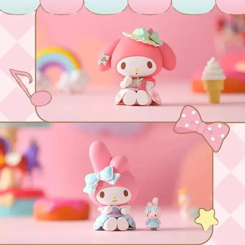 Sanrio Piquenique Morango Surprise Blind Box My Melody Tea Party Handmade Gift Miniso Desktop Decoration surprisebox hello kitty