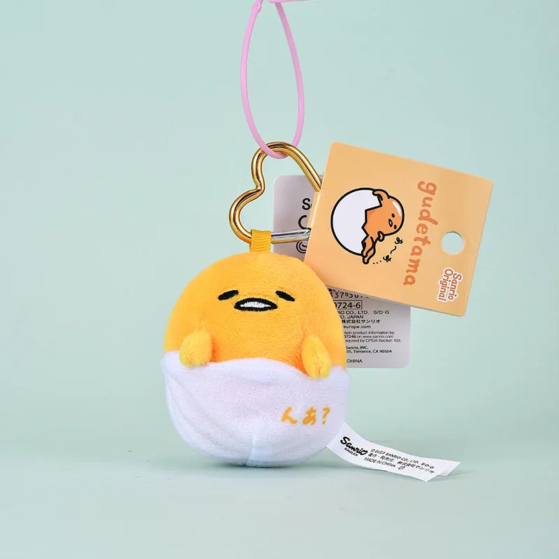 Sanrio Plush Keychain – Kawaii Character Stuffed Doll Pendant (Keroppi, Gudetama & More)