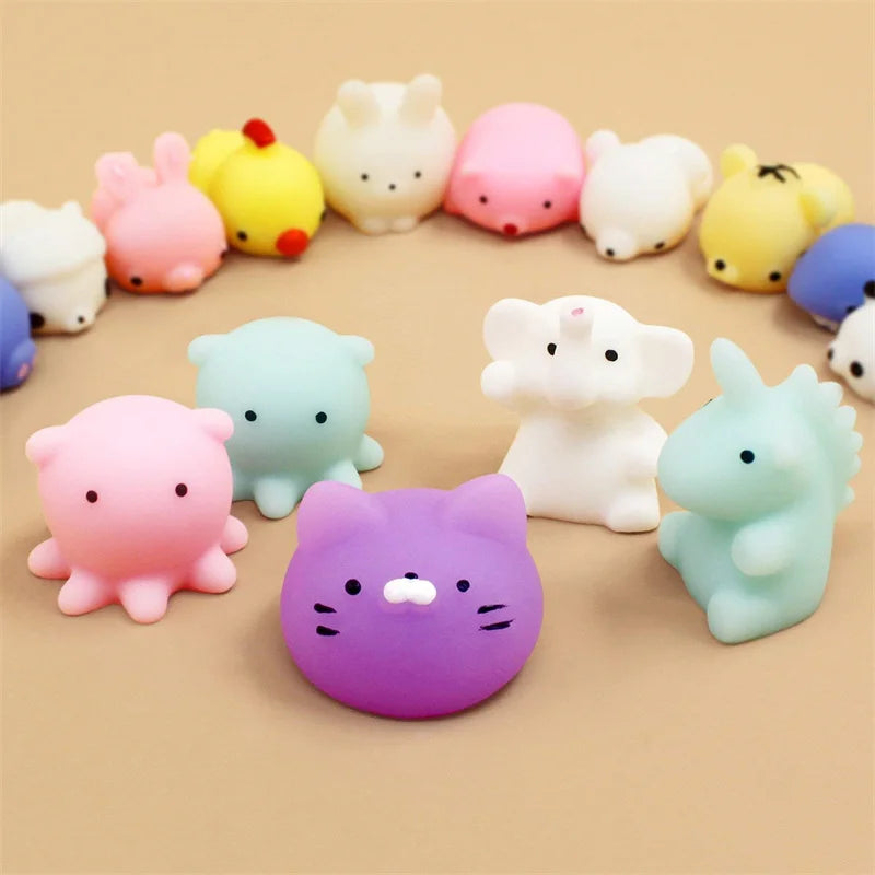 50-5PCS Mochi Squishies Kawaii Anima Squishy Toys For Antistress Ball Squeeze Party Favors Stress Relief Toys For Birthday