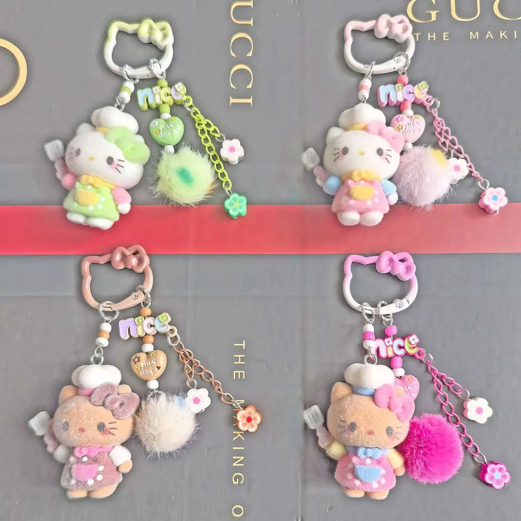 Hello Kitty Miu Series Plush Phone Charm – Kawaii Bag Pendant & Keychain Accessory | DIY Fashion Gift