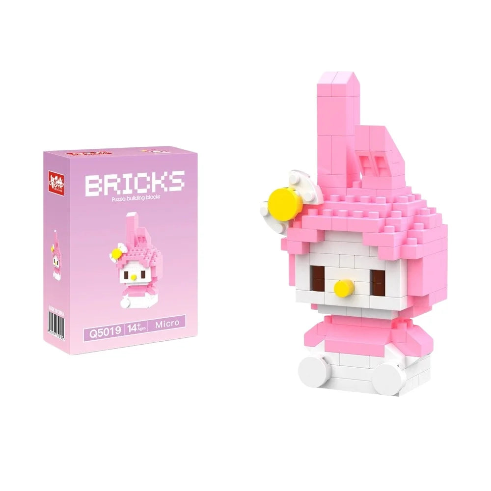Sanrio Series Building Blocks Mini Figure Set - Hello Kitty Cinnamoroll My Melody Kuromi Pochacco Puzzle Toy Gift