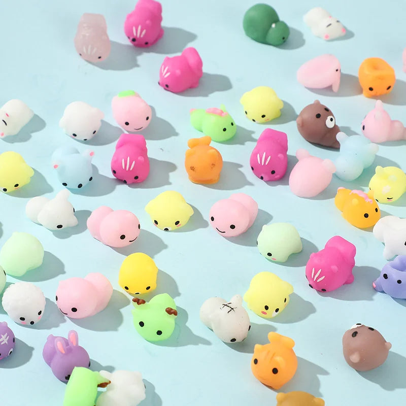50-5PCS Mochi Squishies Kawaii Anima Squishy Toys For Antistress Ball Squeeze Party Favors Stress Relief Toys For Birthday