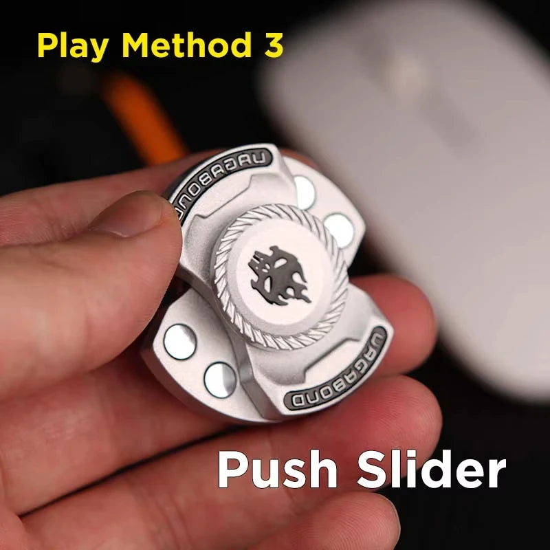3-in-1 Skeleton Ghost EDC Fidget Toy - Alloy Spinner, Slider & Sound Coin Fidget Set