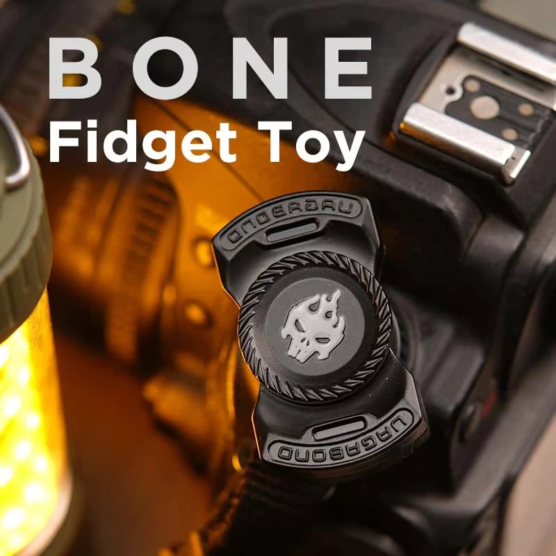 3-in-1 Skeleton Ghost EDC Fidget Toy - Alloy Spinner, Slider & Sound Coin Fidget Set