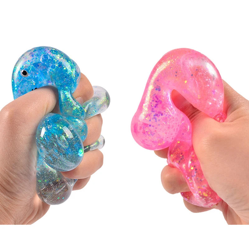 Fidget Bear Toy Squishys Glitter Gummy Bear Small Cute Animal Anti Stress Fidget Splat Decompressions Vent Squeeze Toys