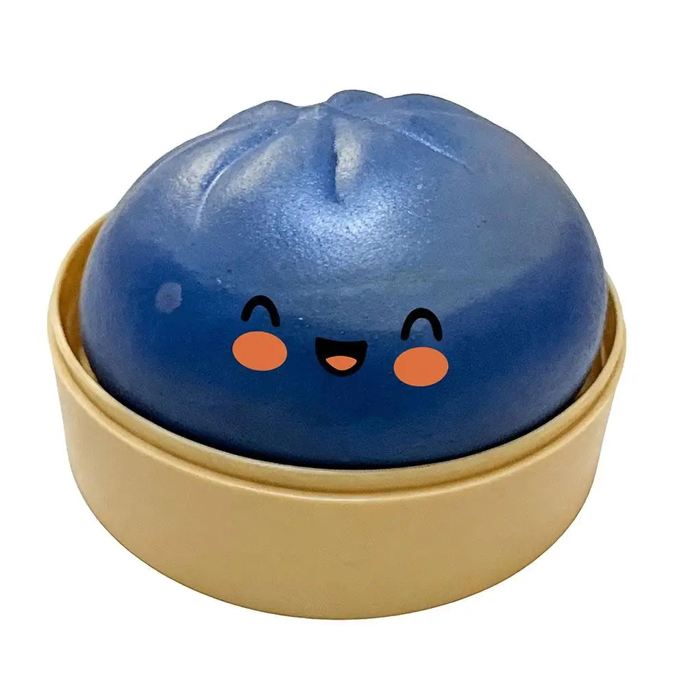 Squishy Steamed Bun Dumpling Toy - Slow Rising Glitter Soft Stretchy Fidget Desk Toy, Kawaii Home Office Decor