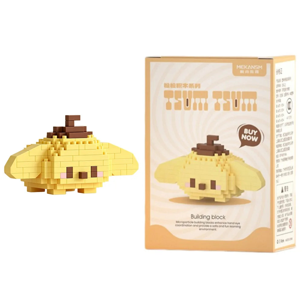 Sanrio Series Building Blocks Mini Figure Set - Hello Kitty Cinnamoroll My Melody Kuromi Pochacco Puzzle Toy Gift