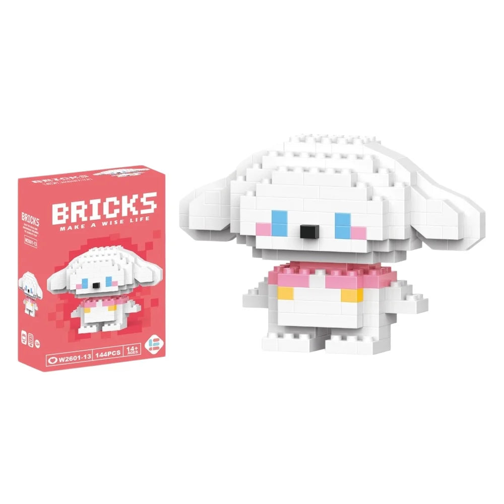 Sanrio Series Building Blocks Mini Figure Set - Hello Kitty Cinnamoroll My Melody Kuromi Pochacco Puzzle Toy Gift