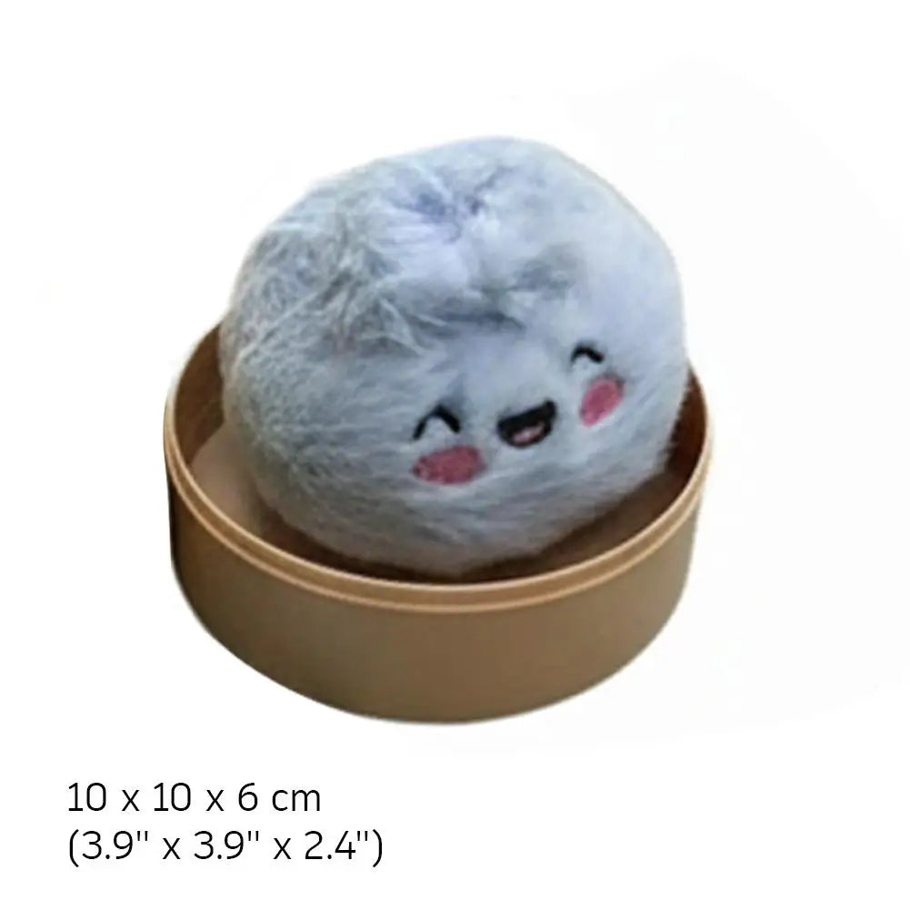 Plush Steamed Bun Dumpling – Embroidered Expressions Ultra-Soft Squishy Fidget Toy Gift Random Color