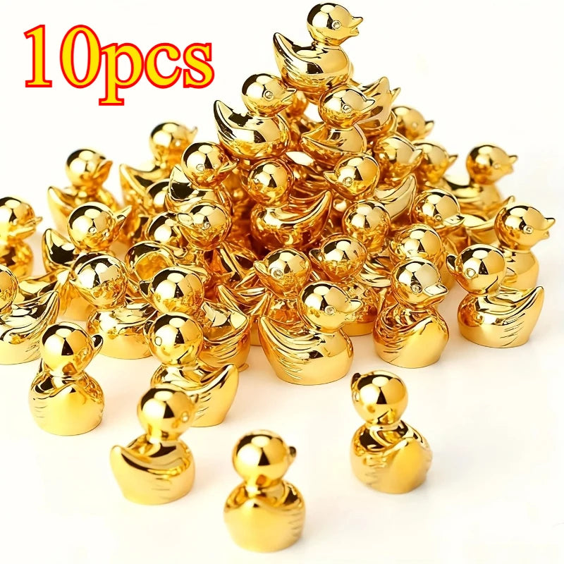 Mini Golden Duck Resin Figurines 🦆✨💕