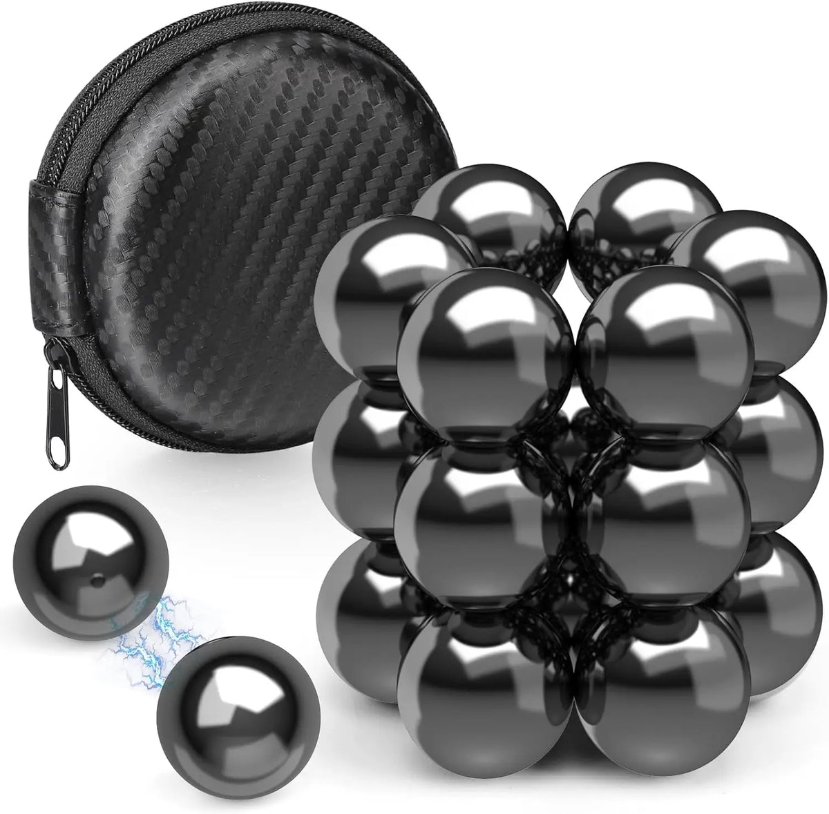 Magnetic Hematite Fidget Ball Roller – Calming Sensory Desk Toy for Adults