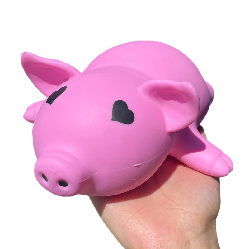 Kawaii Jumbo Pink Pig Squishy Toy - Stretchable Piglet Fidget Toy, Cute Pet Squeeze Gift for Friends