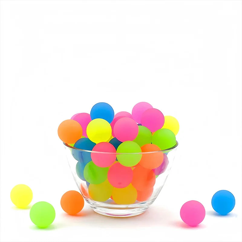 5-20pcs Glow in the Dark Bouncy Balls Rubber Stress Relief Toys for Kids Birthday Party Favor Valentine Gifts Classroom Prizes