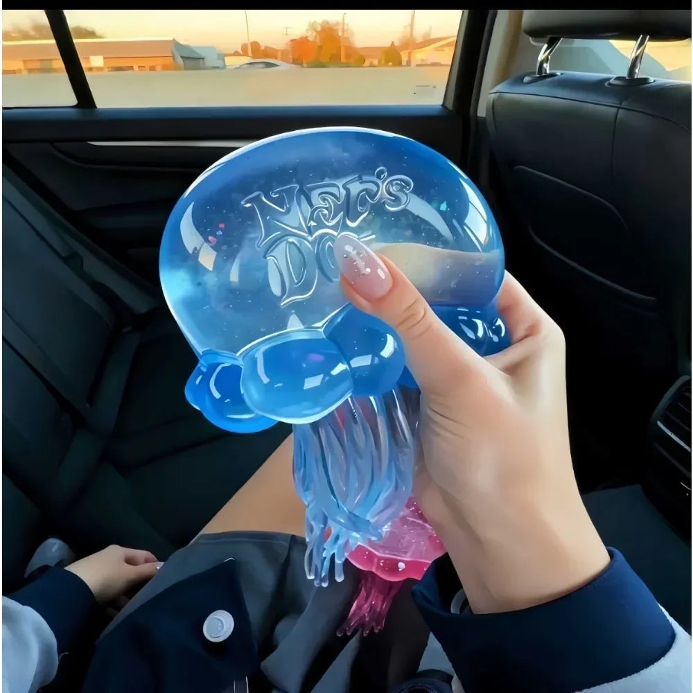 Jellyfish Square Squish Blind Box – Water Jelly Sensory Soft Squeeze Fidget Toy