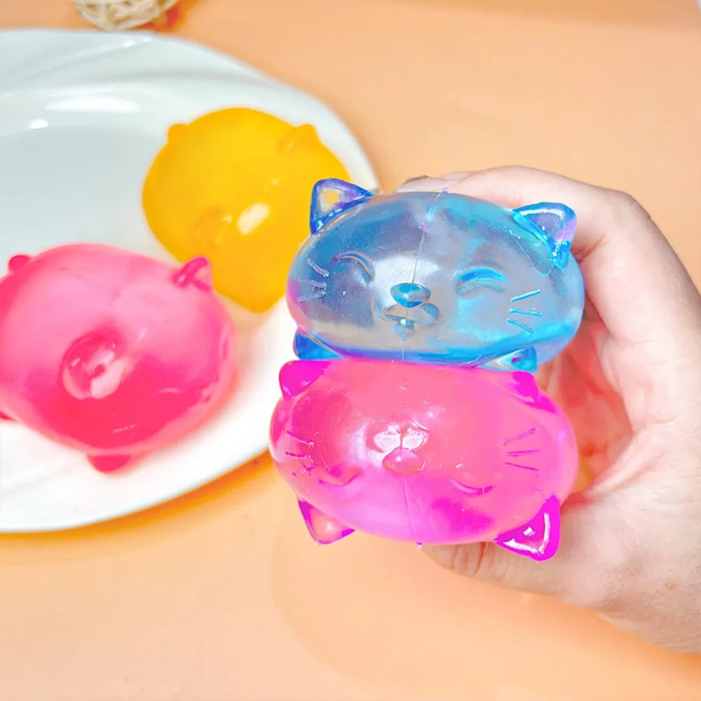 Mini Cute Cat Maltose Squishy Toys Slow Rise Stress Relief Ball Sensory Fidget Toys for Adult Kids Anti-Anxiety Sensory Toys