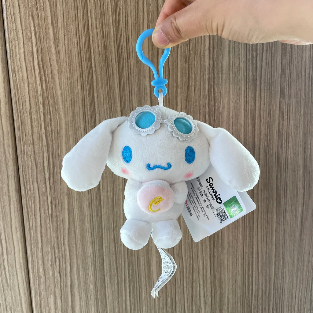 Sanrio Plush Pendant Charm - Kawaii Hangyodon Kuromi My Melody Stuffed Doll Keychain - Birthday Gift