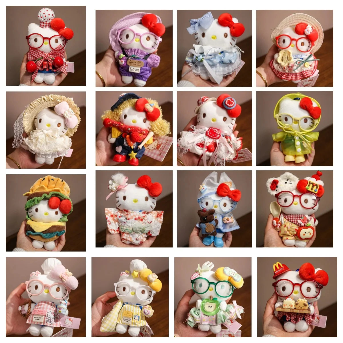 Sanrio Hello Kitty Plush Stuffed Pendant Keychain - 15cm Kawaii Kitty Cat Charm - Birthday Gift