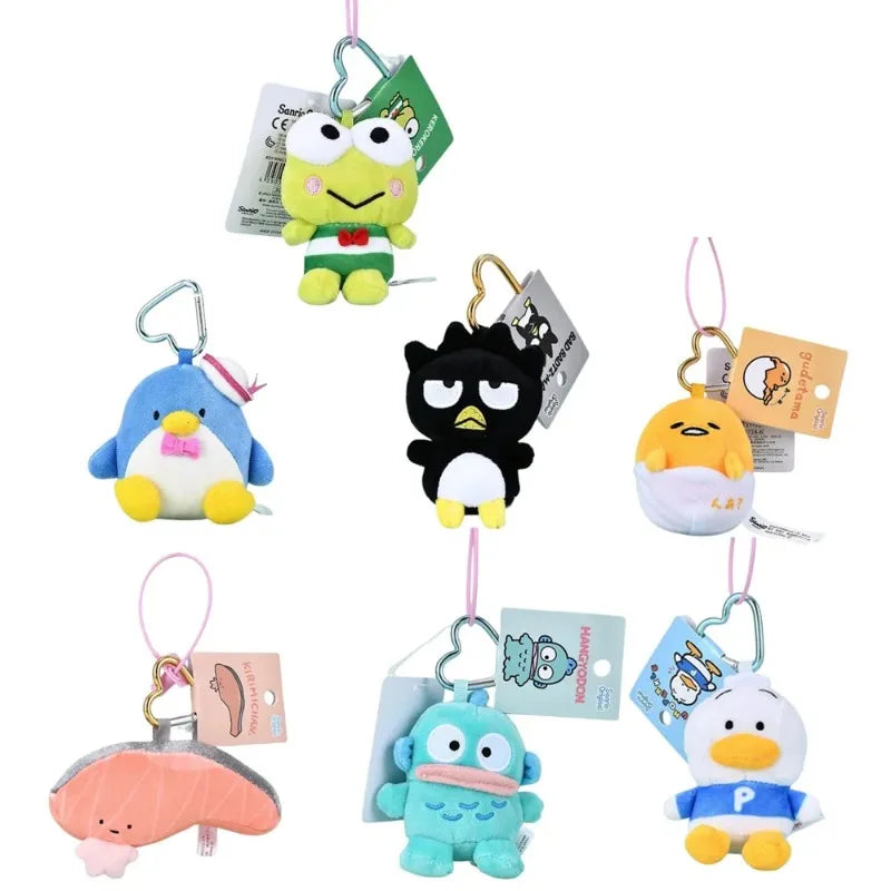 Sanrio Plush Keychain – Kawaii Character Stuffed Doll Pendant (Keroppi, Gudetama & More)