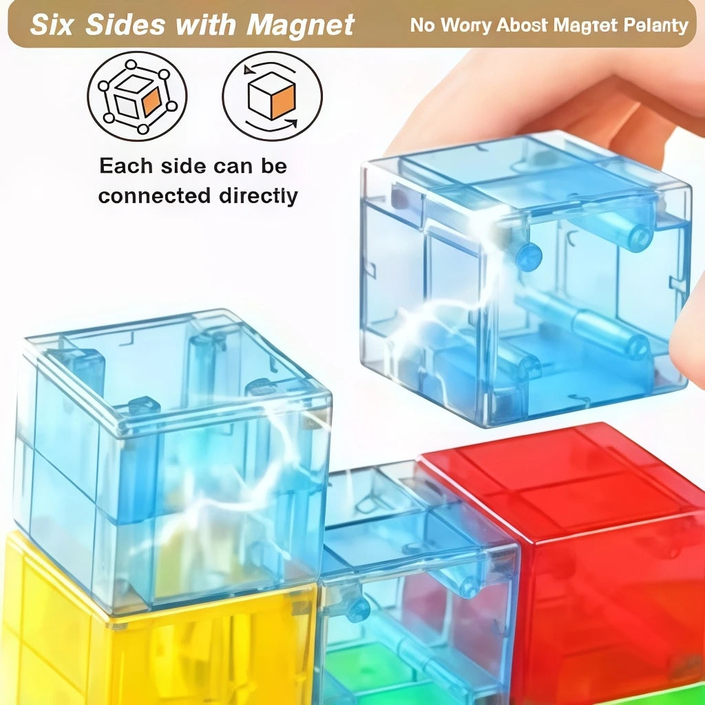 Moc Magnetic Building Blocks Transparent Square Toy Assembly Toy Colorful Cubes Toy for Children Gift DIY toys Construction Toy