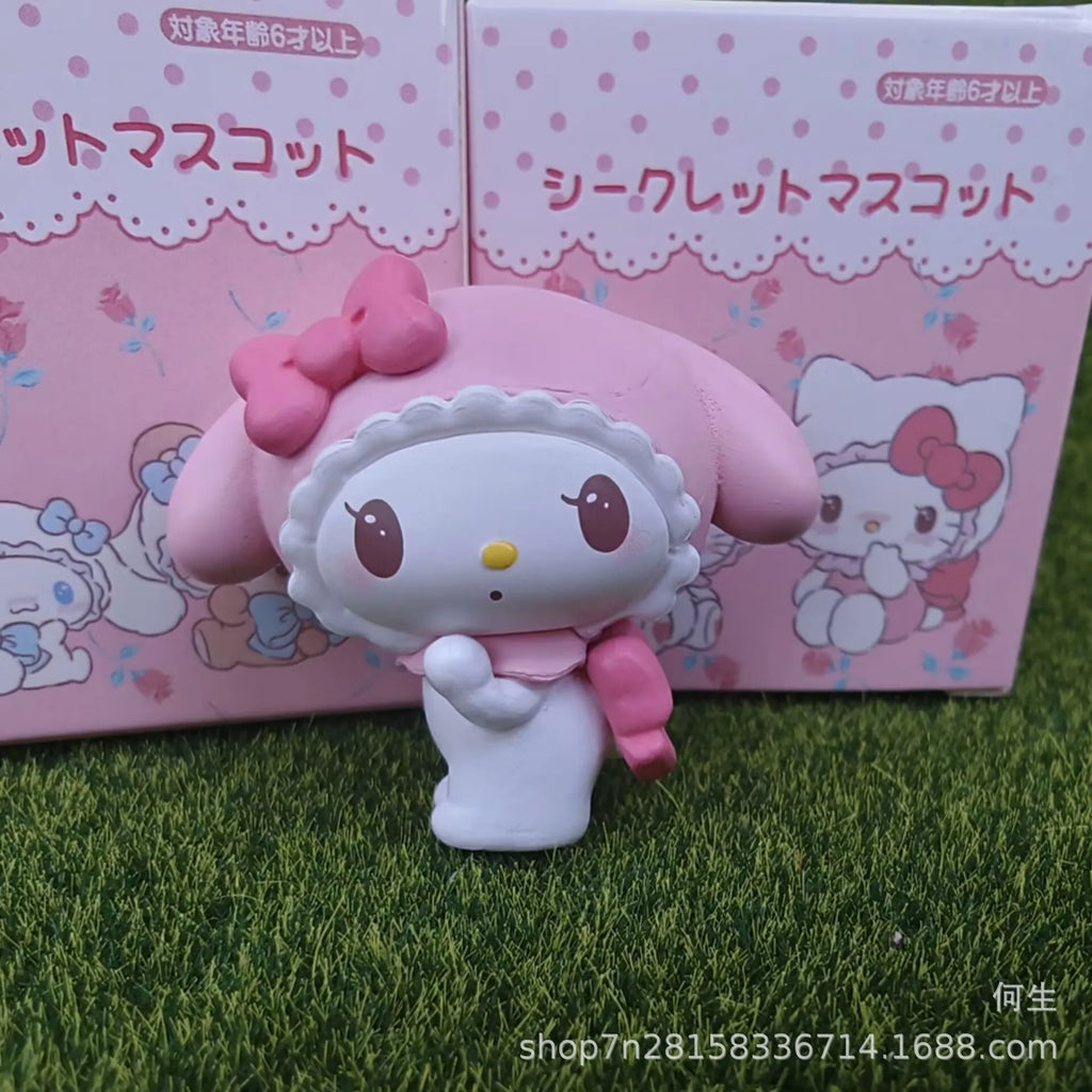 Sanrio Characters Blind Box Hello Kitty Kuromi Cinnamoroll Mymelody Mikko Illustration Joint Model Collectible Boy Girls Gifts