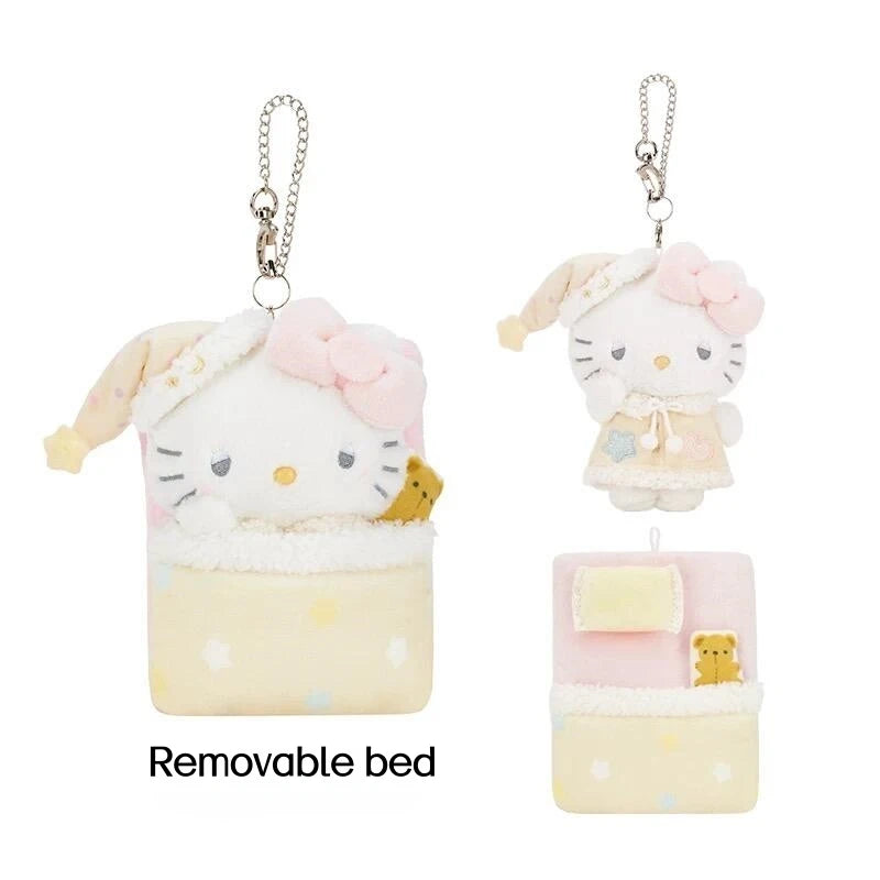 Sanrio Good Night Sleep Plush Keychain – Masyumaro, My Melody & Sweet Piano Sleepy Bag Charm