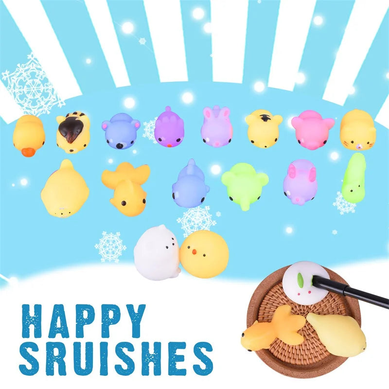 50-5PCS Mochi Squishies Kawaii Anima Squishy Toys For Antistress Ball Squeeze Party Favors Stress Relief Toys For Birthday