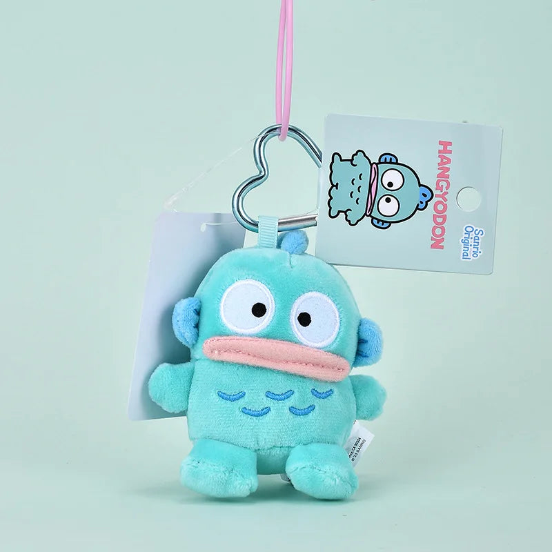 Sanrio Plush Keychain – Kawaii Character Stuffed Doll Pendant (Keroppi, Gudetama & More)