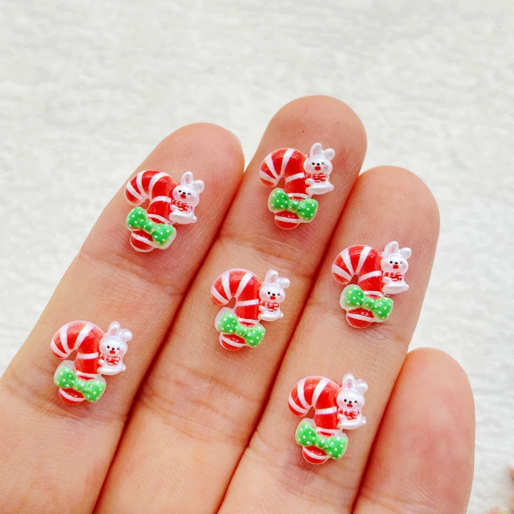 Christmas 3D Resin Nail Charms, 60 Pieces 🎄🎅🎀
