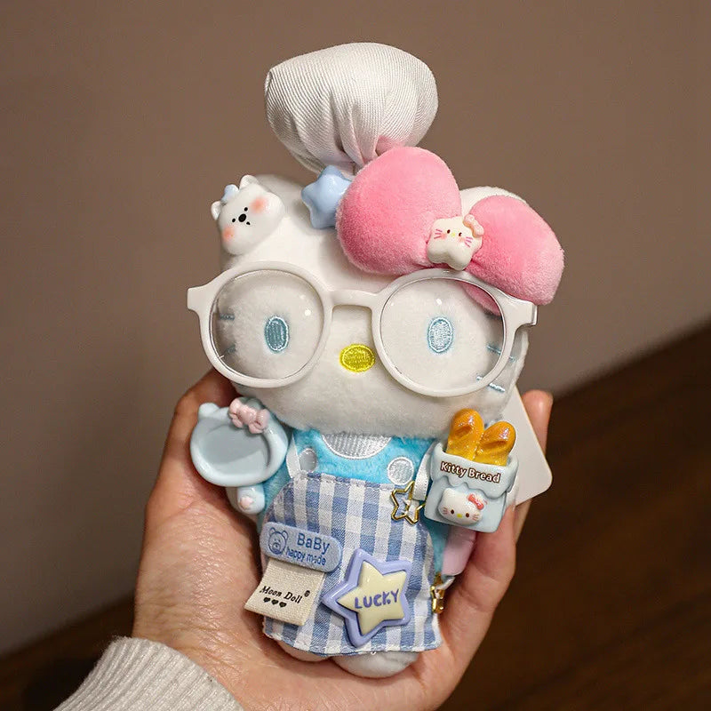 Sanrio Hello Kitty Plush Stuffed Pendant Keychain - 15cm Kawaii Kitty Cat Charm - Birthday Gift
