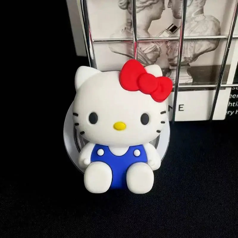 Sanrio Hello Kitty 3D MagSafe Phone Grip Tok - Foldable Silicone Stand for iPhone - Kawaii Cartoon Holder