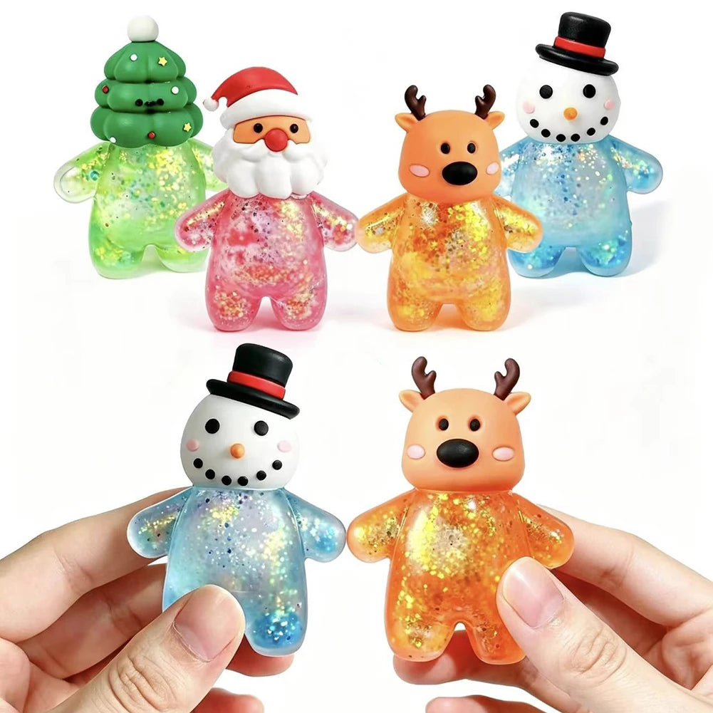 🎄 Christmas Glitter Squishy Characters 🎁 | Festive Little Friends ✨