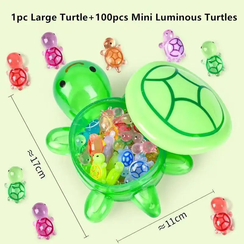 🌙 Glow Turtle Figurine Set 🐢 | Luminous Desk & Shelf Decor ✨