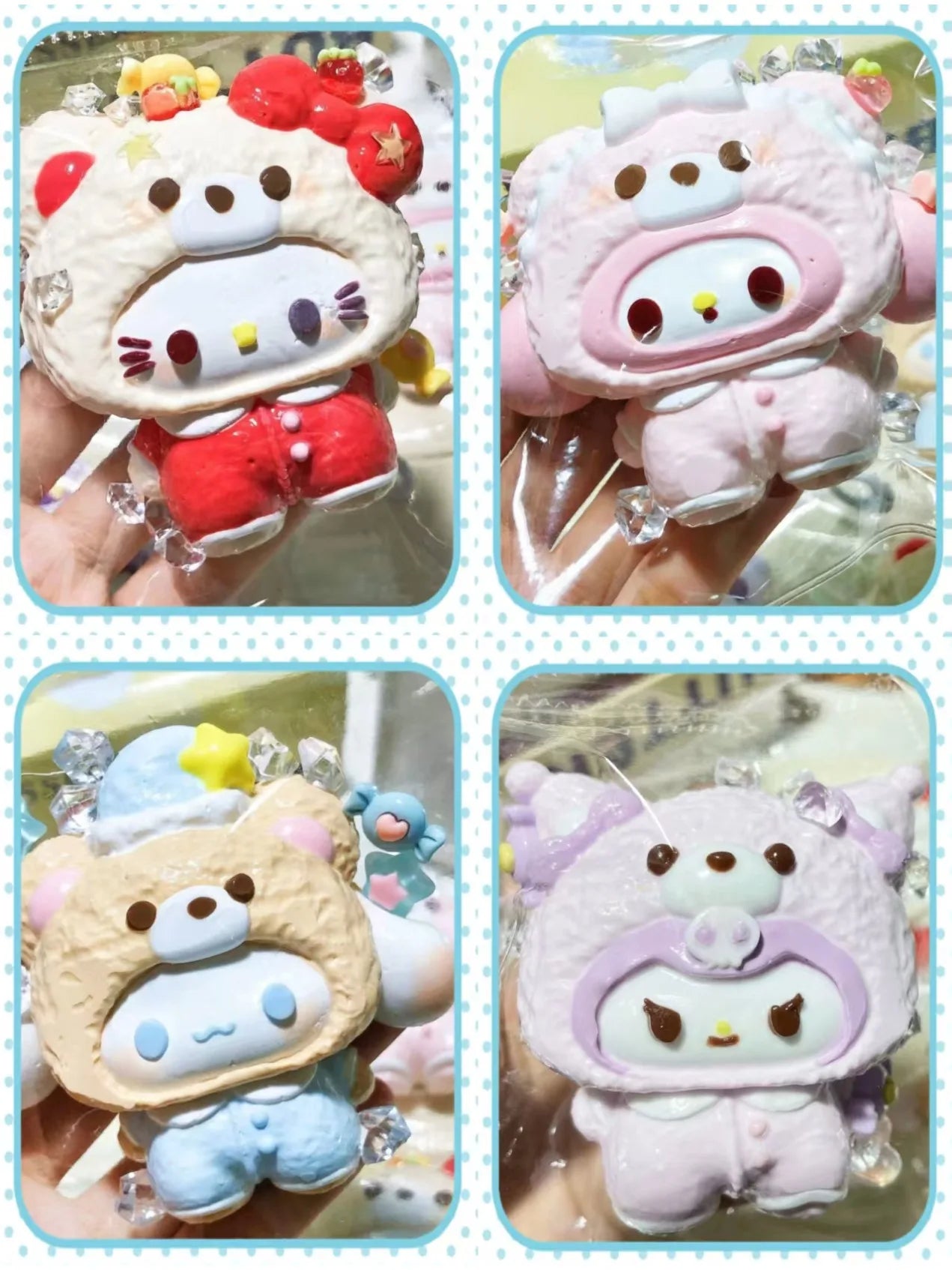 Sanrio Squeeze Toy - Food Grade Silicone Rebound Squishy, Kawaii Cinnamoroll My Melody Kuromi Hello Kitty Collectible