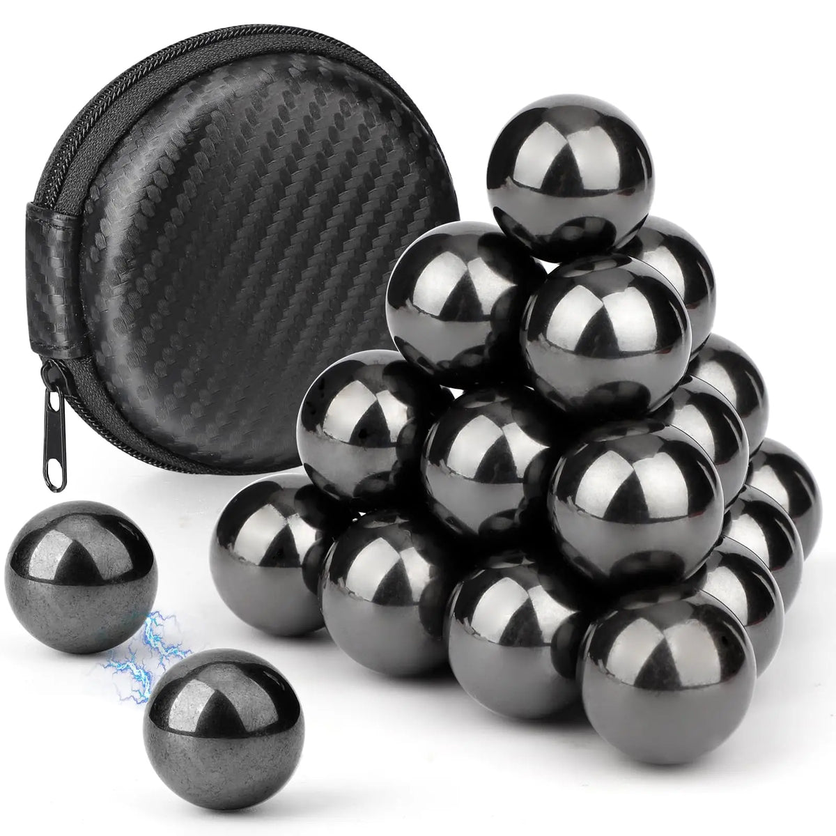 Magnetic Hematite Fidget Ball Roller – Calming Sensory Desk Toy for Adults