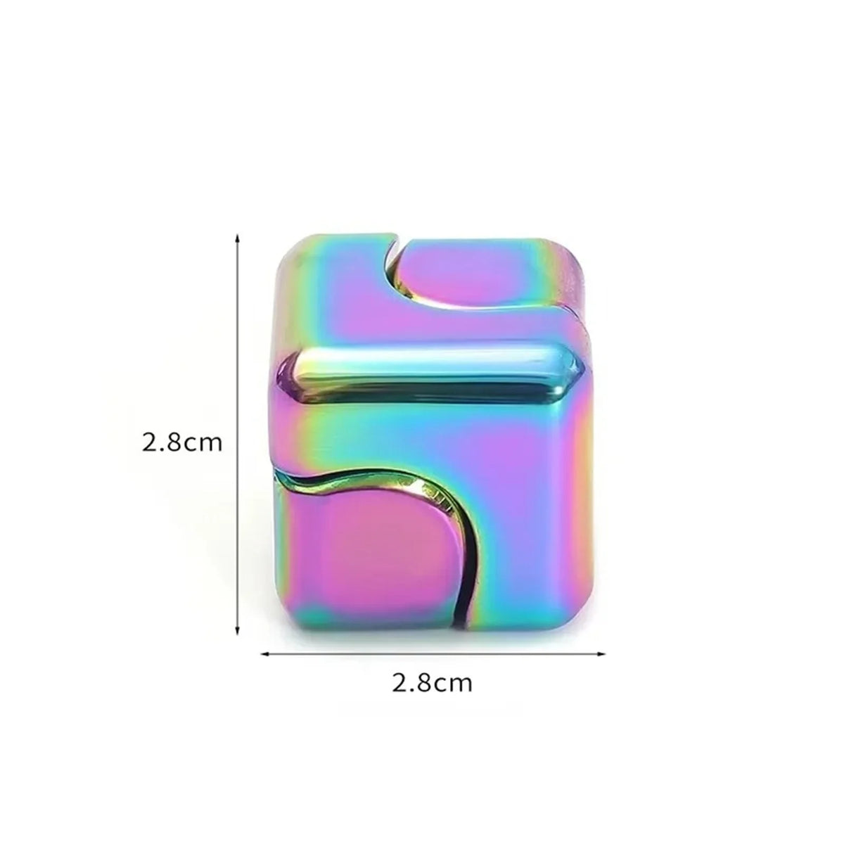 Metal Fidget Spinner Cube – Cool Desk Gadget Calming Sensory Fidget Toy for Teens & Adults