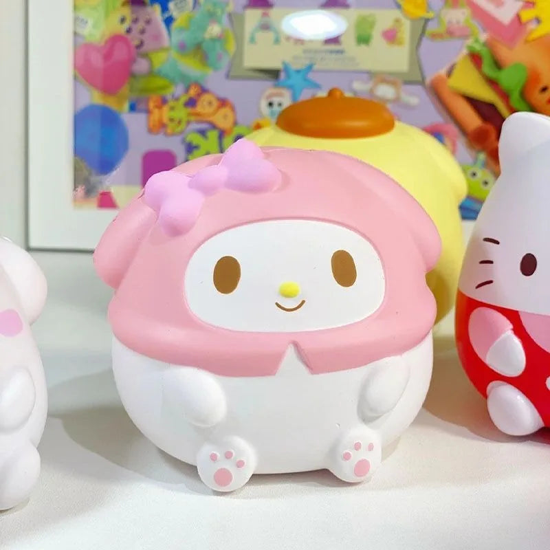 Hello Kitty & Kuromi Squishy Squeeze Toys - Kawaii Soft Slow Rising Cartoon Fidget Toys, Anime Birthday Party Gift