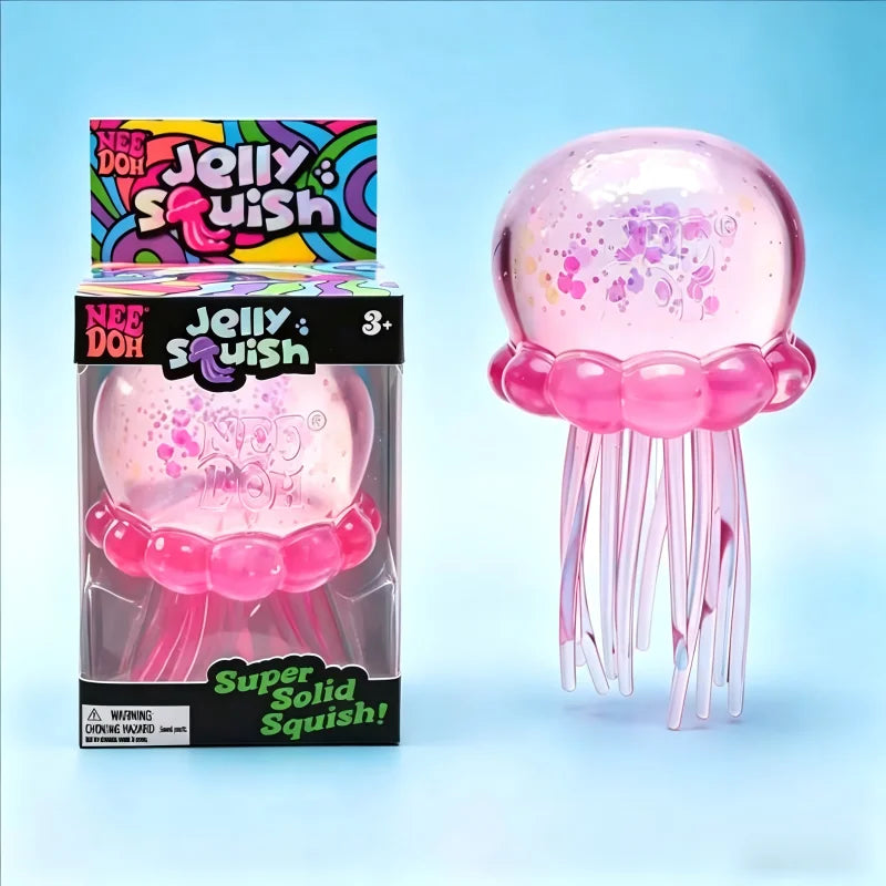Squishies Jellyfish Square Squish Toy Fidget Toy, Water Sensory Soft Jelly Squeeze Stress Relief Fidget Toy Squeeze Blind Box